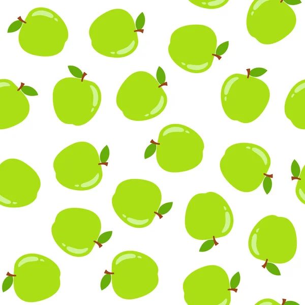 stock vector Seamless pattern with apples