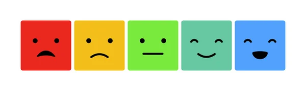Emoticons Expressão Escala Humor — Vetor de Stock