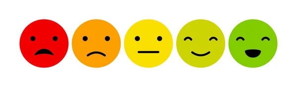 Emoticones Expresión Escala Del Estado Ánimo — Vector de stock