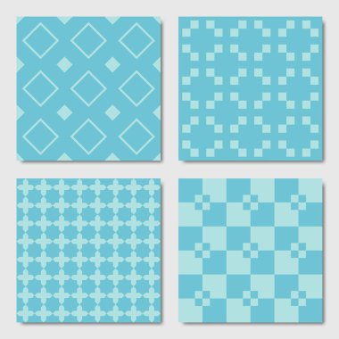 Kesintisiz geometrik mavi desenleri