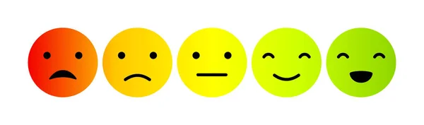 Emoticones Escala Humor Colorido — Archivo Imágenes Vectoriales