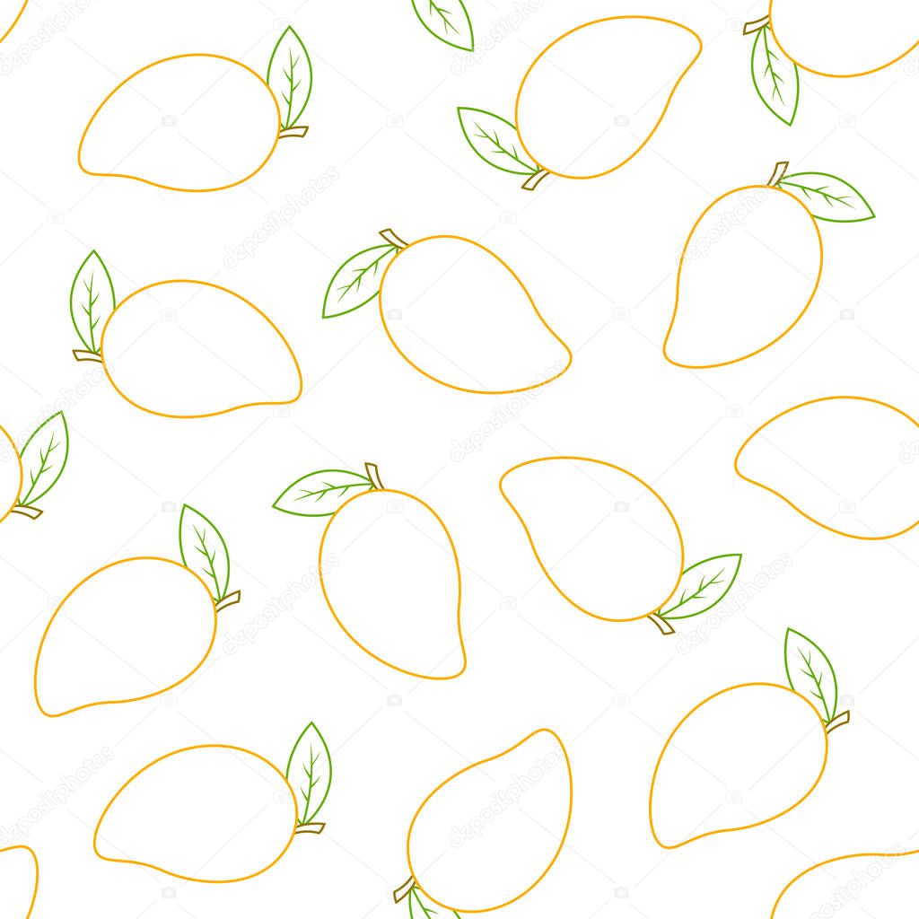Seamless pattern with mango