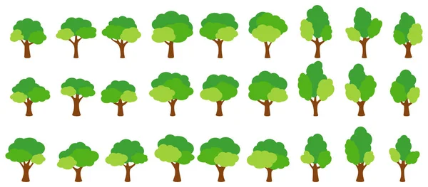 Мультфільм Садові Зелені Дерева — стоковий вектор