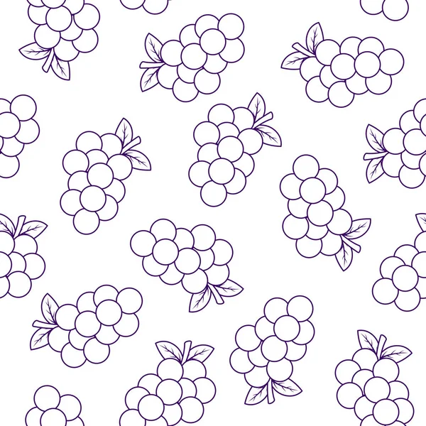 Seamless Pattern Grapes — Stock Vector