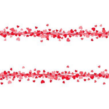 Romantik pembe kalp kenarlık