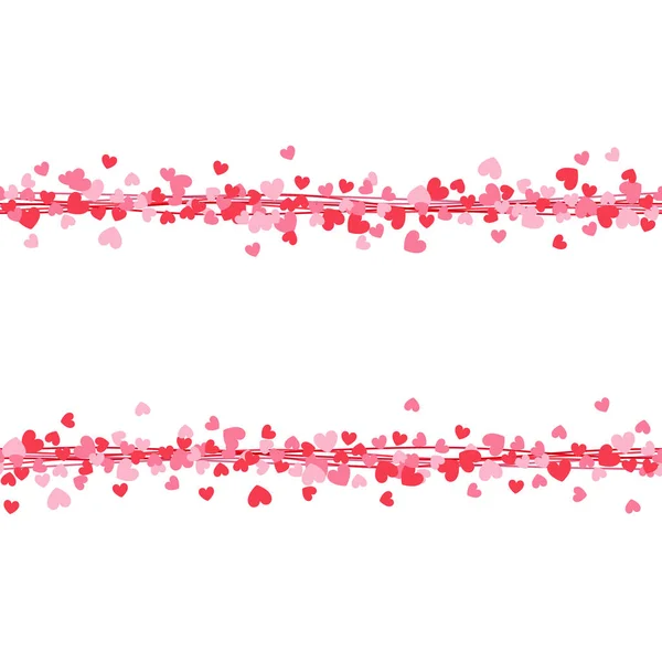浪漫的粉红色心脏边界 — 图库矢量图片