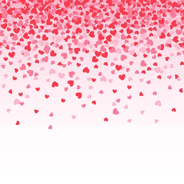 Seamless Flying Heart Confetti — Stock Vector