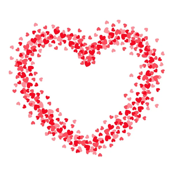 Forma Coração Confete Vermelho Com Fundo Branco —  Vetores de Stock