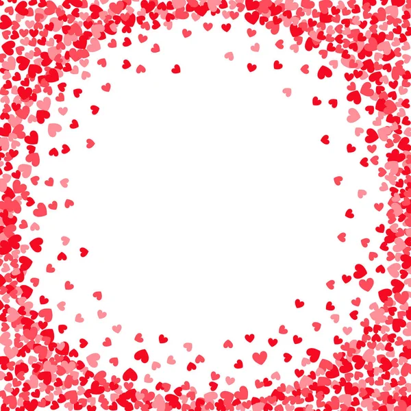 Рамка Кола Рожевими Червоними Серцями — стоковий вектор
