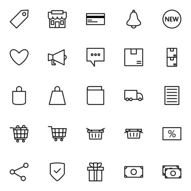 E-ticaret satır simgeler kümesi