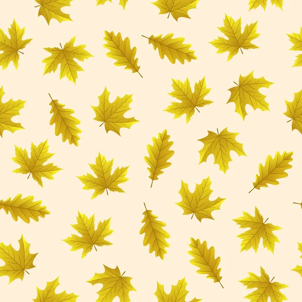 Бесшовный Узор Осенними Листьями — стоковый вектор