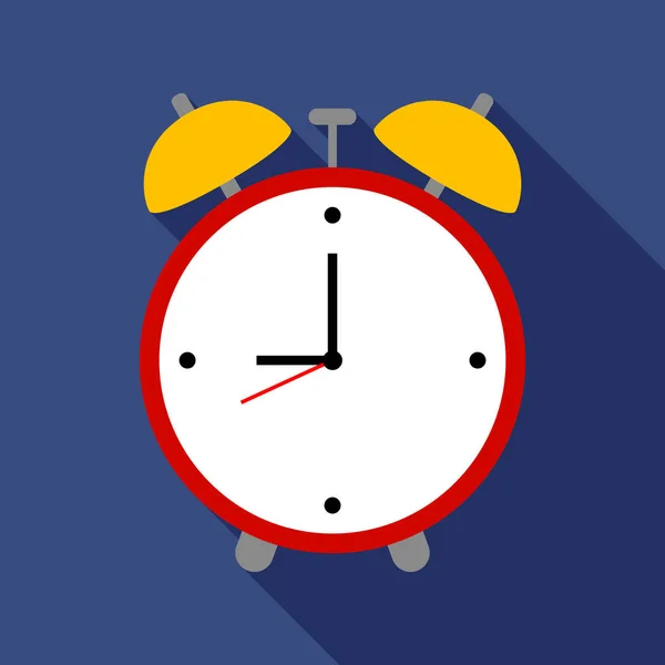 Alarm clock icon on blue background