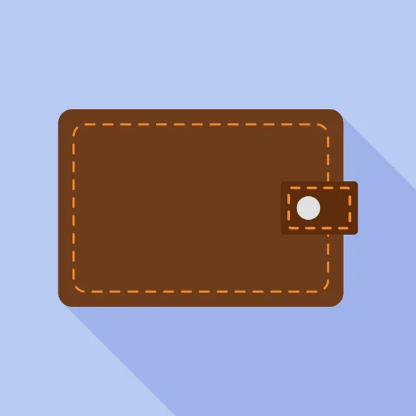 Wallet flat icon on blue background