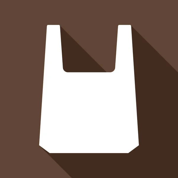 Icono Bolsa Plástico Sobre Fondo Chocolate — Vector de stock