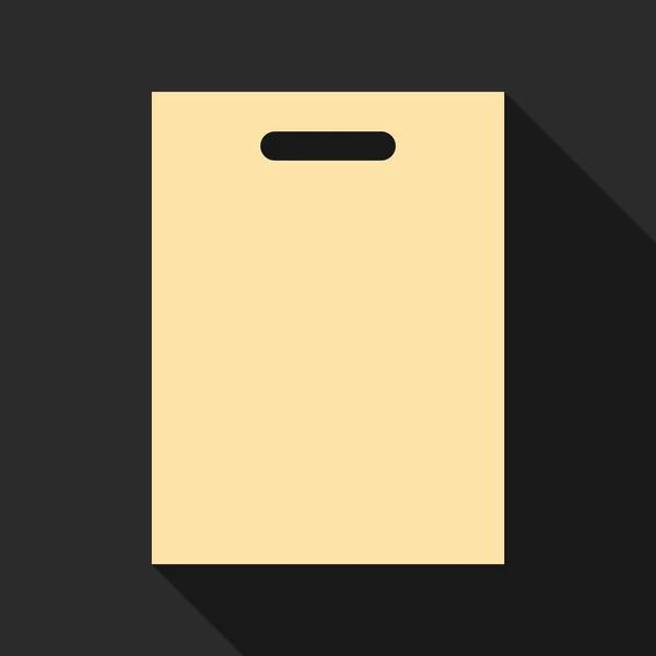 Εικονίδιο Πλαστική Τσάντα Μαύρο Φόντο — Διανυσματικό Αρχείο