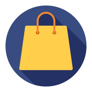 mavi arka plan alışveriş çantası simgesini