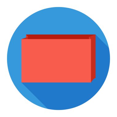 Kağıt çanta simgesi mavi zemin üzerine