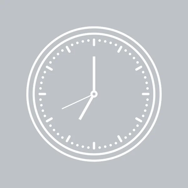 Icono Reloj Pared Sobre Fondo Gris — Vector de stock