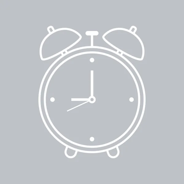 Icono Del Reloj Despertador Sobre Fondo Gris — Vector de stock