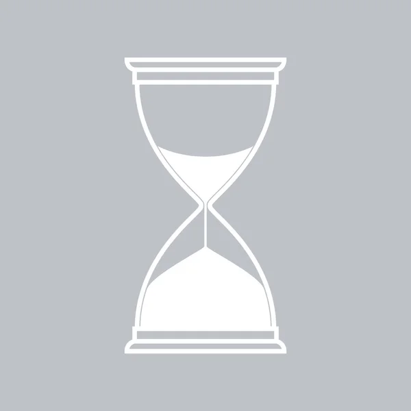 Reloj Arena Icono Plano Sobre Fondo Gris — Vector de stock