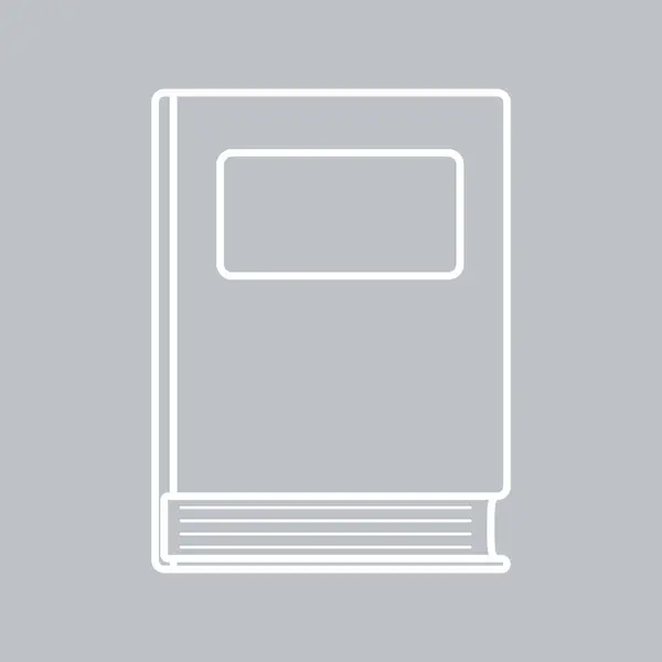 Réserver Icône Plate Sur Fond Gris — Image vectorielle