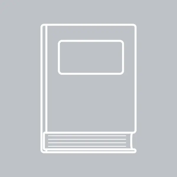 Libro Icono Plano Sobre Fondo Gris — Archivo Imágenes Vectoriales