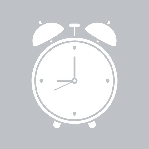 Icono Reloj Despertador Sobre Fondo Púrpura — Vector de stock