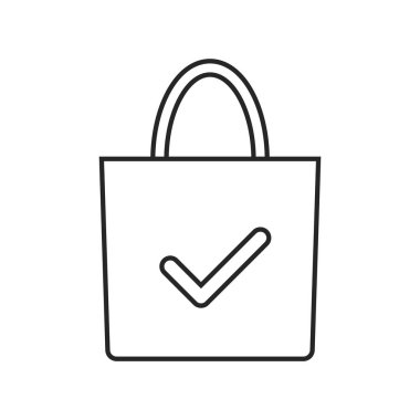 Eko çanta simgesi beyaz arka plan üzerinde