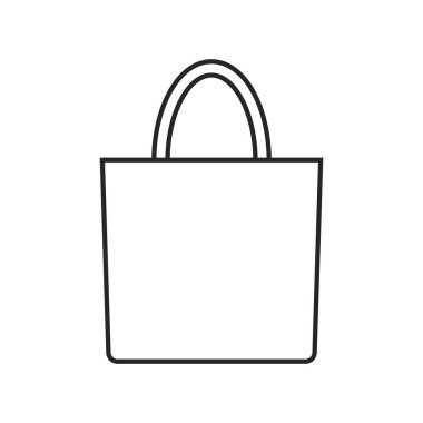 Eko çanta simgesi beyaz arka plan üzerinde