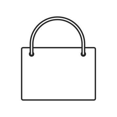 Beyaz arkaplanda alışveriş poşeti simgesi