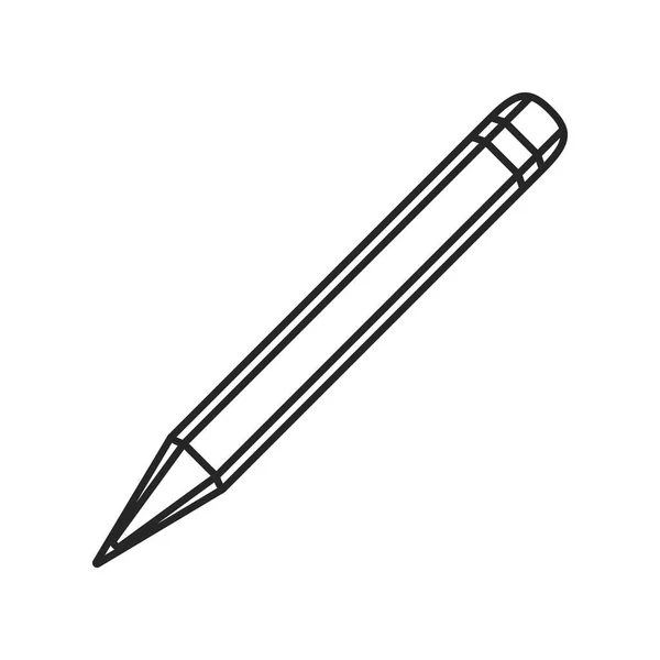 Bleistift Flaches Symbol Auf Weißem Hintergrund — Stockvektor