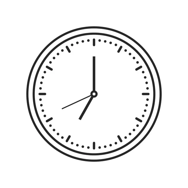 Wall Clock Icon White Background — Stock Vector