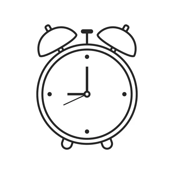 Alarm Clock Icon White Background — Stock Vector