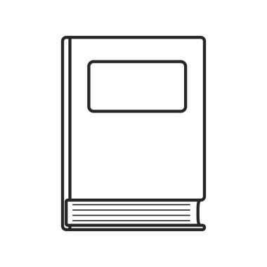 Beyaz arka plan üzerinde kitap düz simgesi