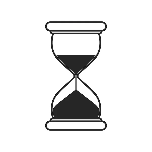 Reloj Arena Icono Plano Sobre Fondo Blanco — Vector de stock