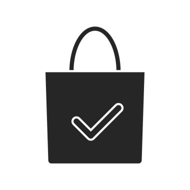 Eko çanta simgesi beyaz arka plan üzerinde