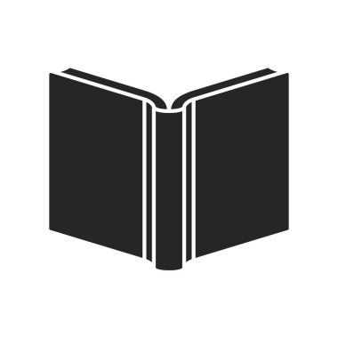 Beyaz arka plan üzerinde kitap düz simgesi