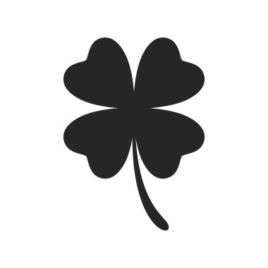 yonca düz beyaz arka plan simgesine