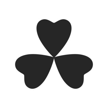 yonca düz beyaz arka plan simgesine