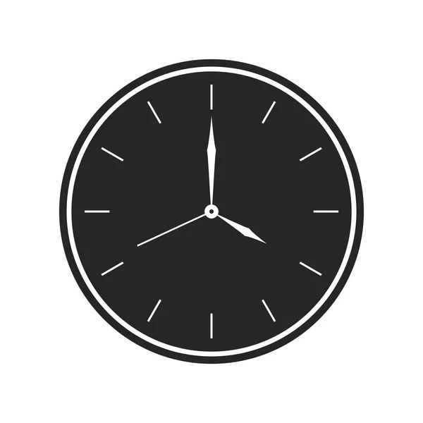 Wall Clock Icon White Background — Stock Vector