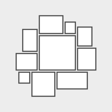 Duygudurum kurulu şablon gri arka plan üzerinde