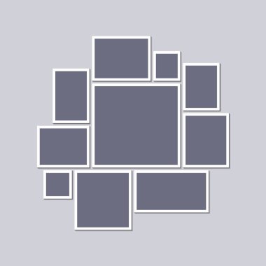 Duygudurum kurulu şablon gri arka plan üzerinde