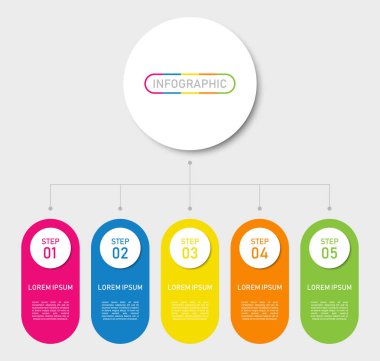 Zaman çizelgesi infographics tasarım yer için senin veri ile