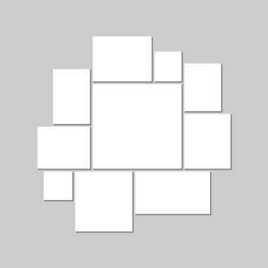 Duygudurum kurulu şablon gri arka plan üzerinde