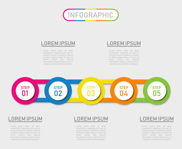 Timeline infographics design with place for your data