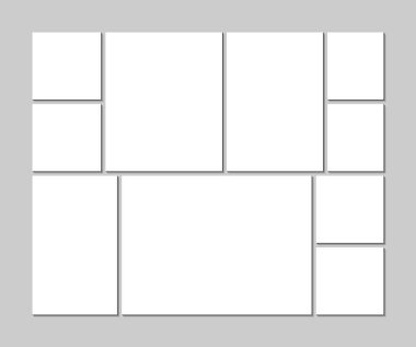 Duygudurum kurulu şablon gri arka plan üzerinde