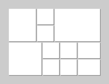 Duygudurum kurulu şablon gri arka plan üzerinde
