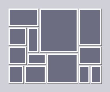 Duygudurum kurulu şablon gri arka plan üzerinde