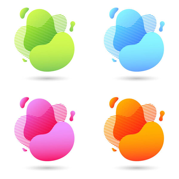 Modern graphic elements on white backgrtound