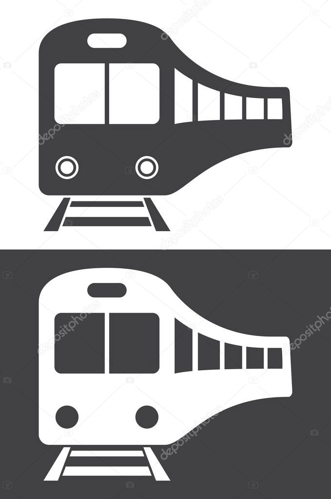 Set of train icons